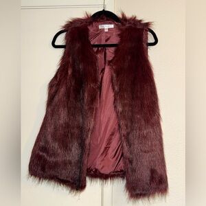 Say What Faux Fur Vest w/Closure